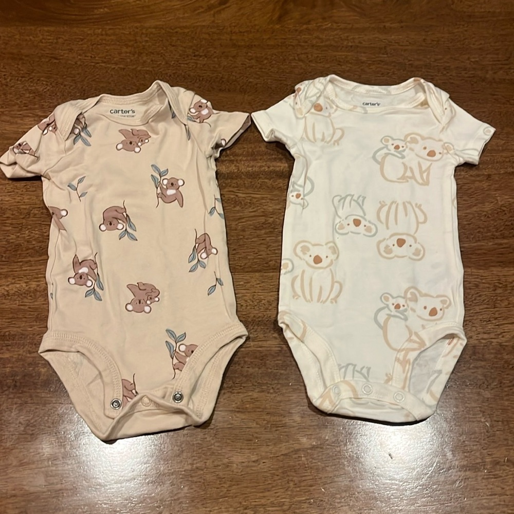 Carters bodysuit 3M 2 pack koala bears